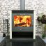 Ruben B 21kw Contemporary Multi-fuel Wood Burning Stove with Back Boiler For Central Heating / Hot Water