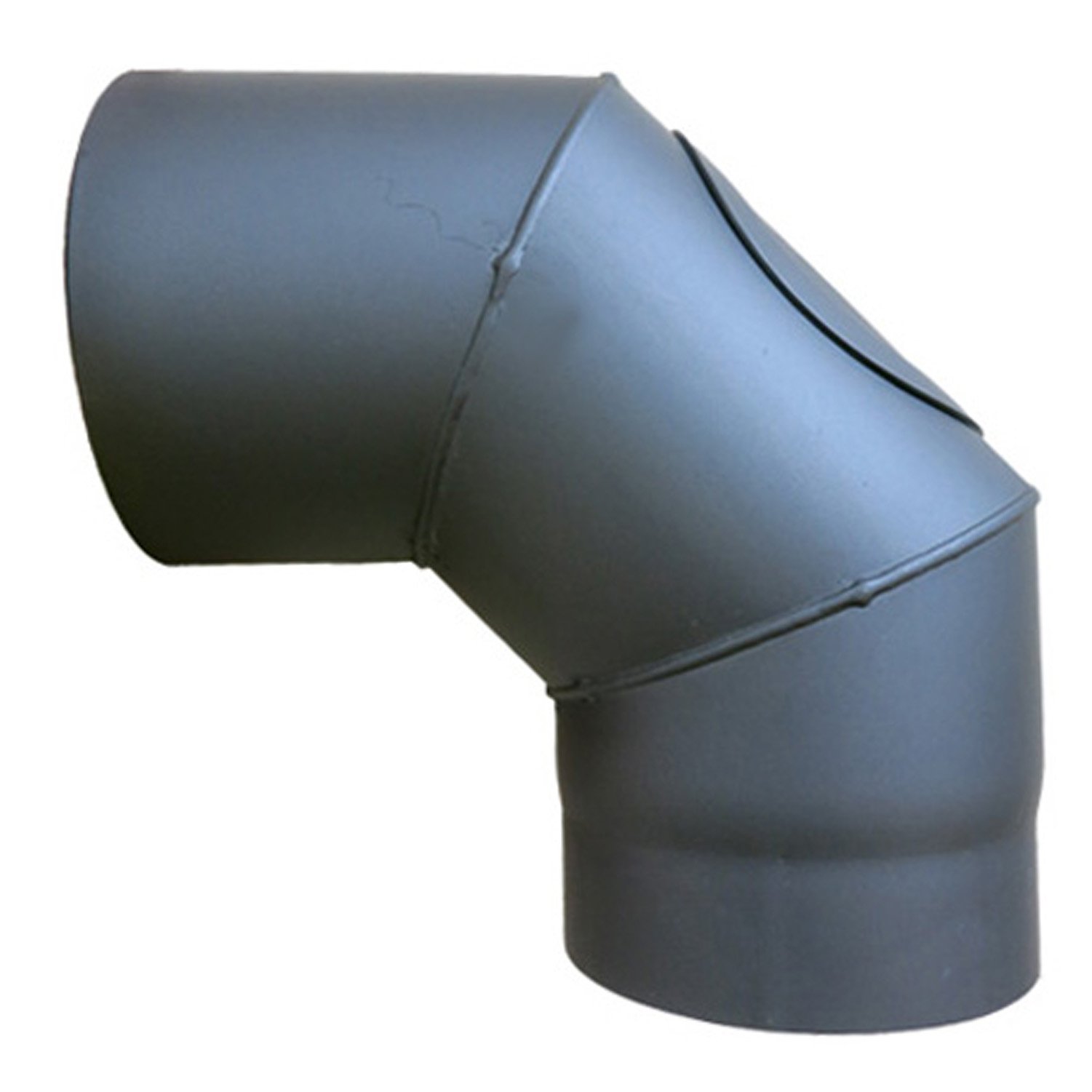 Solid with Door 1,8mm Thickness Steel Gray Matt Approx. 6 Duratherm Elbow 90° Stove Flue Pipe Ø 150mm 