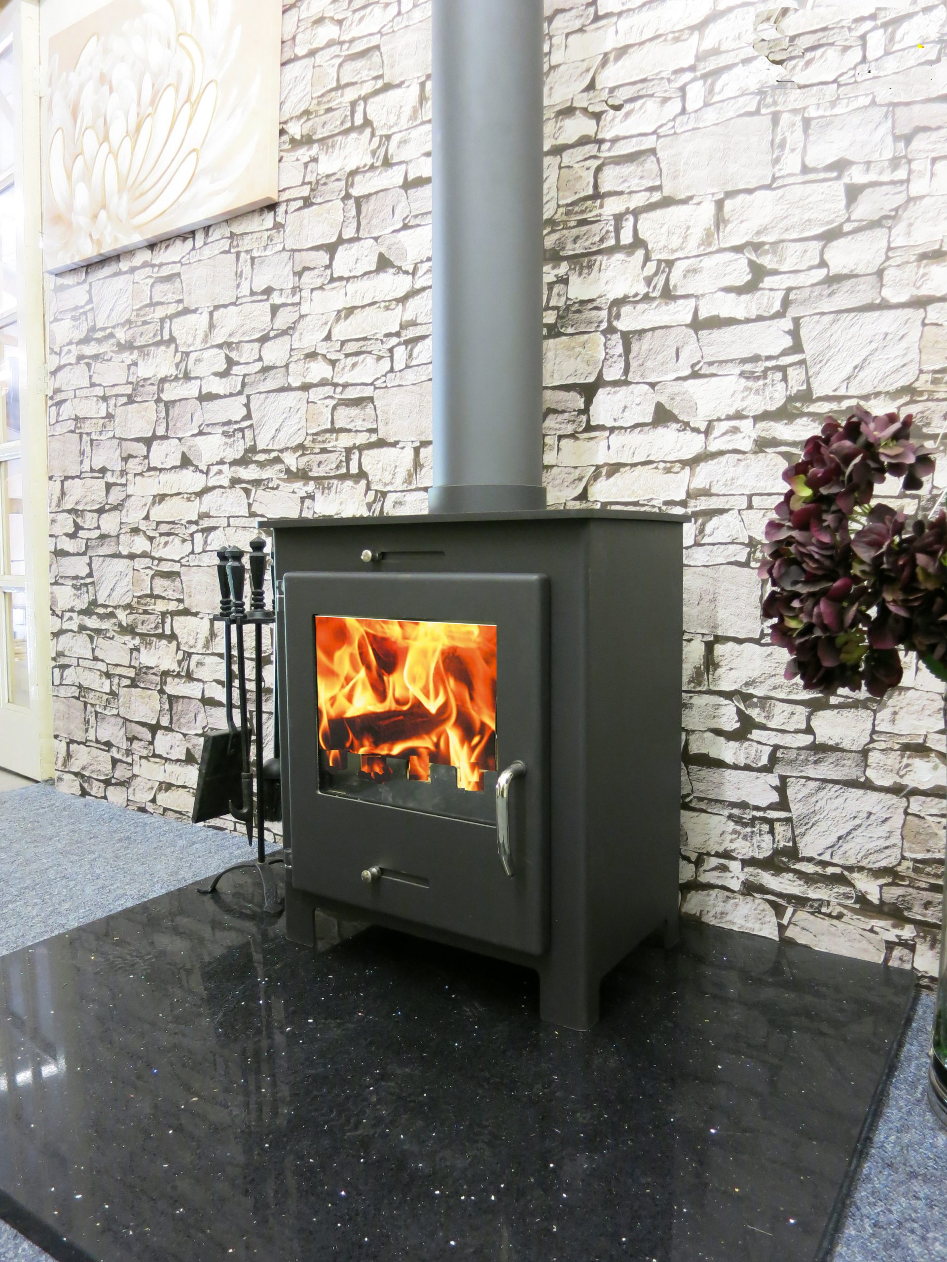 New Coal Burning Stove with Simple Decor