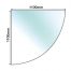 Glass Hearth Corner Piece Quadrant 1100 x 1100mm