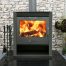 Ruben B 21kw Contemporary Multi-fuel Wood Burning Stove with Back Boiler For Central Heating / Hot Water