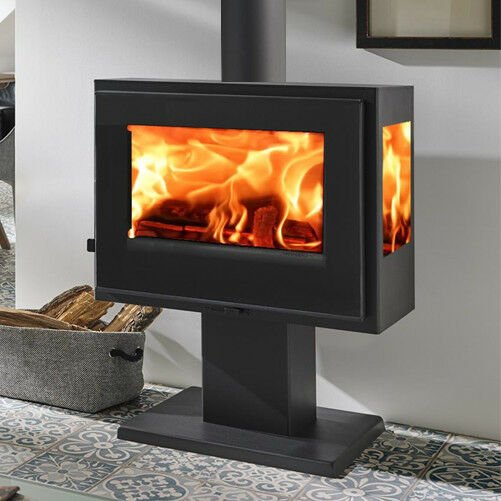 Loire Tri Vision 10kw 3 Sided Multi Fuel Wood Burning Stove