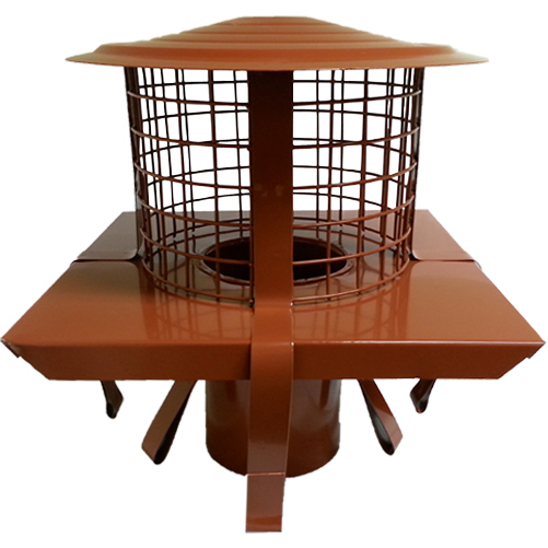 6" Terracotta Square Pot Hanging Cowl with Bird Cage and Jubilee Strap