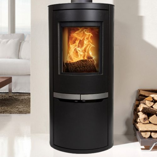 Ovale T 5kw Curved - Defra Approved Contemporary Wood Burning Stove