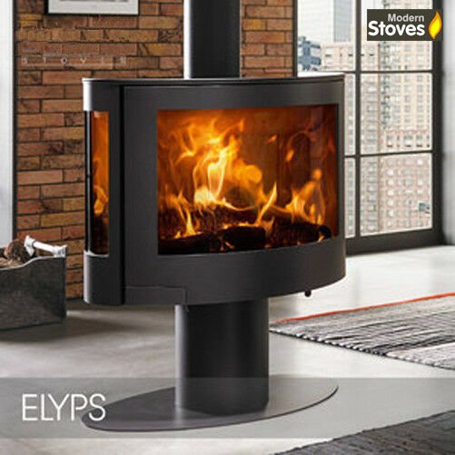 Elyps 8kw 3 Sided Curved Pedal Stand Multi-Fuel Stove