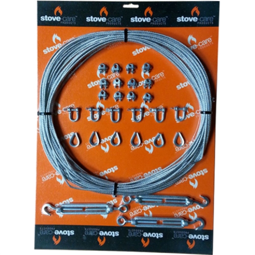 Guy Wire Kit for Twin Wall Insulated Flue Pipe