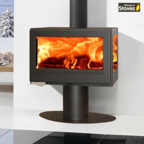 Mistral Tri Vision 10kw 3 Sided Multi Fuel Wood Burning Stove